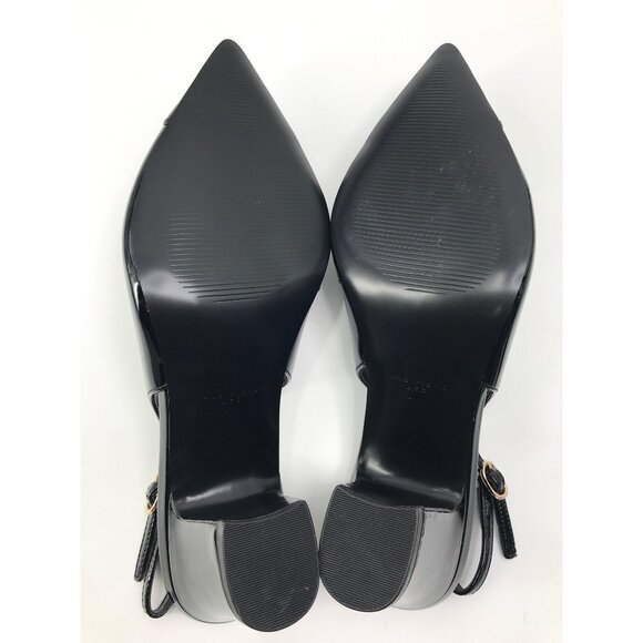 Marc Fisher Blakeley Slingback Pump Heel Black Patent Leather Size 7 NEW - Picture 5 of 7
